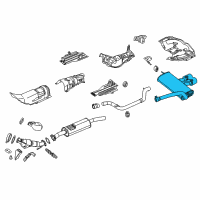 OEM Ford Focus Rear Muffler Diagram - CV6Z-5A289-F