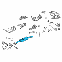 OEM 2014 Ford Focus Front Muffler Diagram - CV6Z-5230-V