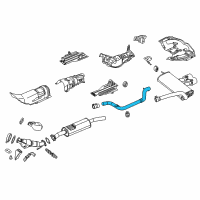 OEM Ford Focus Center Muffler Diagram - CV6Z-5230-W