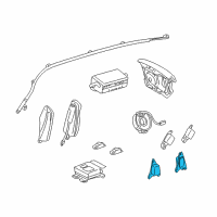 OEM Lexus LS430 Sensor Assy, Side Air Bag, RH Diagram - 89860-50070