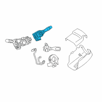 OEM 2010 Lexus HS250h Switch Assy, Windshield Wiper Diagram - 84652-12A20