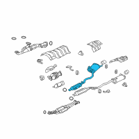 OEM 2007 Acura RL Muffler, Exhaust Diagram - 18307-SJA-E01