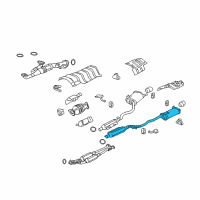 OEM 2008 Acura RL Muffler, Exhaust Diagram - 18305-SJA-E01