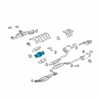 OEM 2008 Acura RL Catalytic Converter Diagram - 18160-RJA-A00