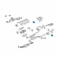 OEM 2009 Acura RL Rubber, Exhaust Mounting Diagram - 18215-SJA-A11