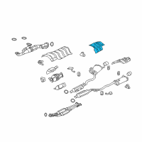 OEM 2008 Acura RL Plate, Passenger Side Muffler Baffle Diagram - 74654-SJA-A00