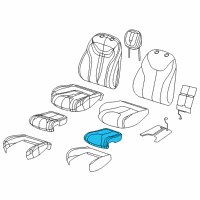 OEM 2013 Dodge Dart Seat Cushion Foam Front Right Diagram - 68083604AB