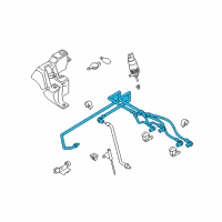 OEM BMW 540i Intensive Cleaning System Hose Diagram - 61-60-8-364-209