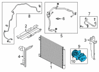 OEM 2021 Nissan Sentra Compressor-Air Conditioner Diagram - 92600-6LB0A