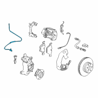 OEM 1997 BMW 528i Abs Wheel Speed Sensor Front Diagram - 34-52-1-182-159