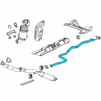 OEM Chevrolet Cruze Muffler & Pipe Diagram - 22867461