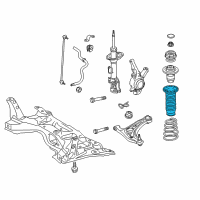 OEM 2019 Toyota Prius C Upper Spring Insulator Diagram - 48157-52050