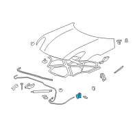 OEM Saturn Sky Latch Asm-Hood Primary Diagram - 20766797