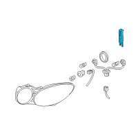 OEM 2008 Buick LaCrosse Headlamp Assembly Retainer Diagram - 15259660