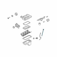 OEM 2009 Ford Mustang Dipstick Diagram - 7R3Z-6750-A