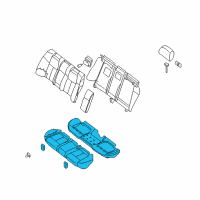 OEM 2013 Nissan Maxima Cushion Assembly Rear Seat Diagram - 88300-9DC0E