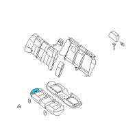 OEM 2009 Nissan Maxima Pad-Rear Seat Cushion Diagram - 88311-9N21A