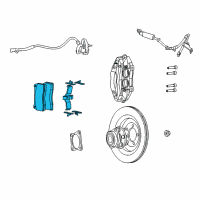 OEM 2015 Dodge Viper Disc Brake Pad Kit Diagram - 5093291AB