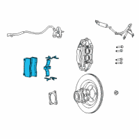 OEM 2009 Dodge Viper Disc Brake Pad Kit Diagram - 5093291AB