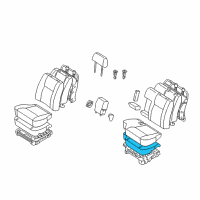 OEM 2000 Toyota Tacoma Pad, Front Seat Cushion, LH Diagram - 71512-04010