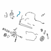 OEM 2011 Honda Accord Hose, Power Steering Oil Tank Diagram - 53733-TA0-A01