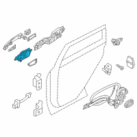 OEM Nissan Armada Rear Door Inside Handle Assembly Right Diagram - 80670-1LA1A