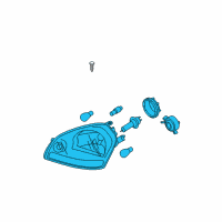 OEM 2005 Kia Sportage Driver Side Headlight Assembly Diagram - 921011F031