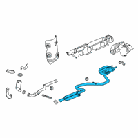 OEM 2018 Buick LaCrosse Muffler & Pipe Diagram - 84283172