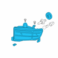 OEM 2006 Honda Ridgeline Headlight Unit, Passenger Side Diagram - 33101-SJC-A02