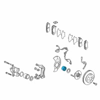 OEM 2004 Acura TSX Bearing Assembly, Front Hub Diagram - 44300-TR4-A51