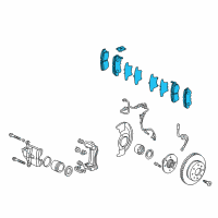 OEM 2005 Acura TL Front Pad Set Diagram - 45022-SEP-A11