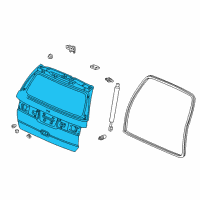 OEM 2002 Honda Odyssey Tailgate Diagram - 68100-S0X-305ZZ