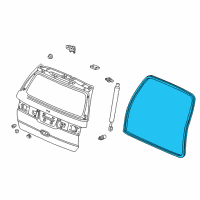 OEM 2003 Honda Odyssey Weatherstrip, Tailgate Diagram - 74440-S0X-A01