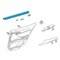 OEM 2021 Toyota Camry Belt Weatherstrip Diagram - 68173-06170