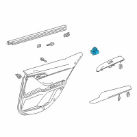 OEM 2022 Toyota Tacoma Window Switch Diagram - 84810-0E040