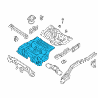 OEM 2001 Nissan Altima Floor-Rear, Front Diagram - 74512-9E030