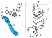 OEM 2021 Toyota Highlander Air Inlet Diagram - 17750-F0140