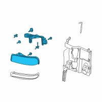 OEM 2003 Chevrolet Silverado 1500 Capsule/Headlamp/Fog Lamp Headlamp Diagram - 16526134