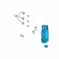 OEM 1999 Nissan Frontier Body Assy-Rear Combination Lamp, LH Diagram - 26559-3S525