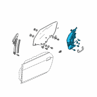 OEM 2005 Honda S2000 Regulator Assembly, Passenger Side Door Diagram - 72210-S2A-G02