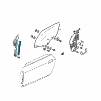 OEM 2004 Honda S2000 Channel, Front Door Run Diagram - 72235-S2A-013