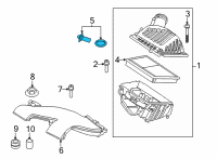OEM BMW 840i Mass Air Flow Sensor Diagram - 13-62-8-583-496