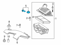 OEM BMW 840i xDrive Gran Coupe Mass Air Flow Sensor Diagram - 13-62-8-583-496