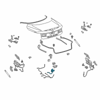 OEM 2011 Lexus IS250 Luggage Compartment Door Lock Assembly Diagram - 64600-53051