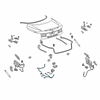 OEM Lexus Cable Sub-Assy, Luggage Door Lock Control Diagram - 64607-53050