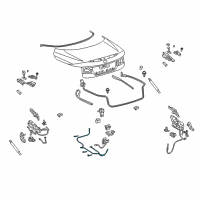 OEM 2010 Lexus IS250 Cable Sub-Assy, Luggage Door Lock Control Diagram - 64607-53050