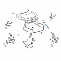 OEM 2015 Lexus IS350 Support Assembly, Luggage Diagram - 64530-53032