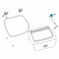 OEM Pontiac Bracket, Lift Gate Strut(Body Side) Diagram - 19184243