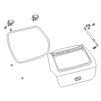 OEM 2009 Pontiac Vibe Stud, Lift Gate Strut Ball(Lift Gate Side) Diagram - 19184246