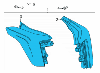 OEM 2022 Cadillac CT5 Tail Lamp Assembly Diagram - 85105272